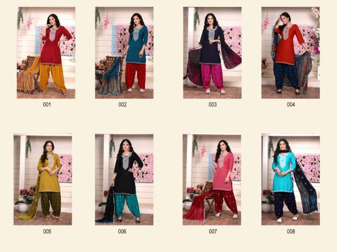 Master Spicy Rayon Fancy Ethnic Wear Ready Made Suit Collection